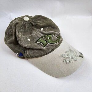 City Hunter Hat Mens Adjustable Beige Washington DC Embroidered Eagle Strapback